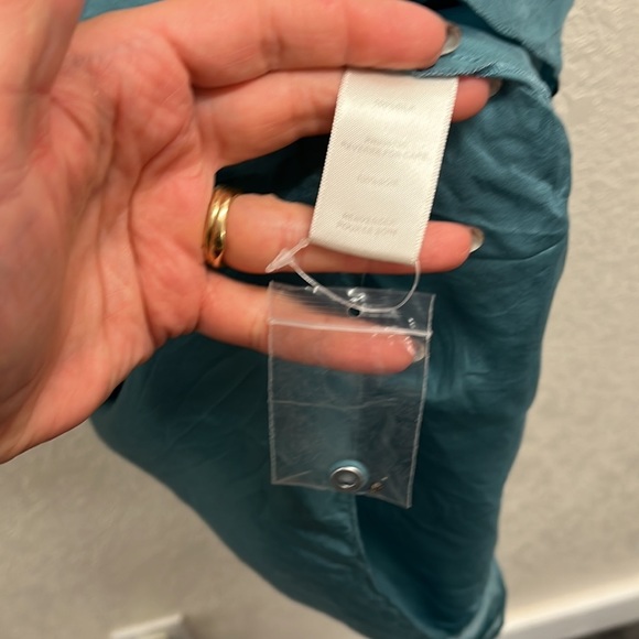 Rebecca Taylor Steel Blue Ruffled Silk Mini Dress 0 - Picture 6 of 8